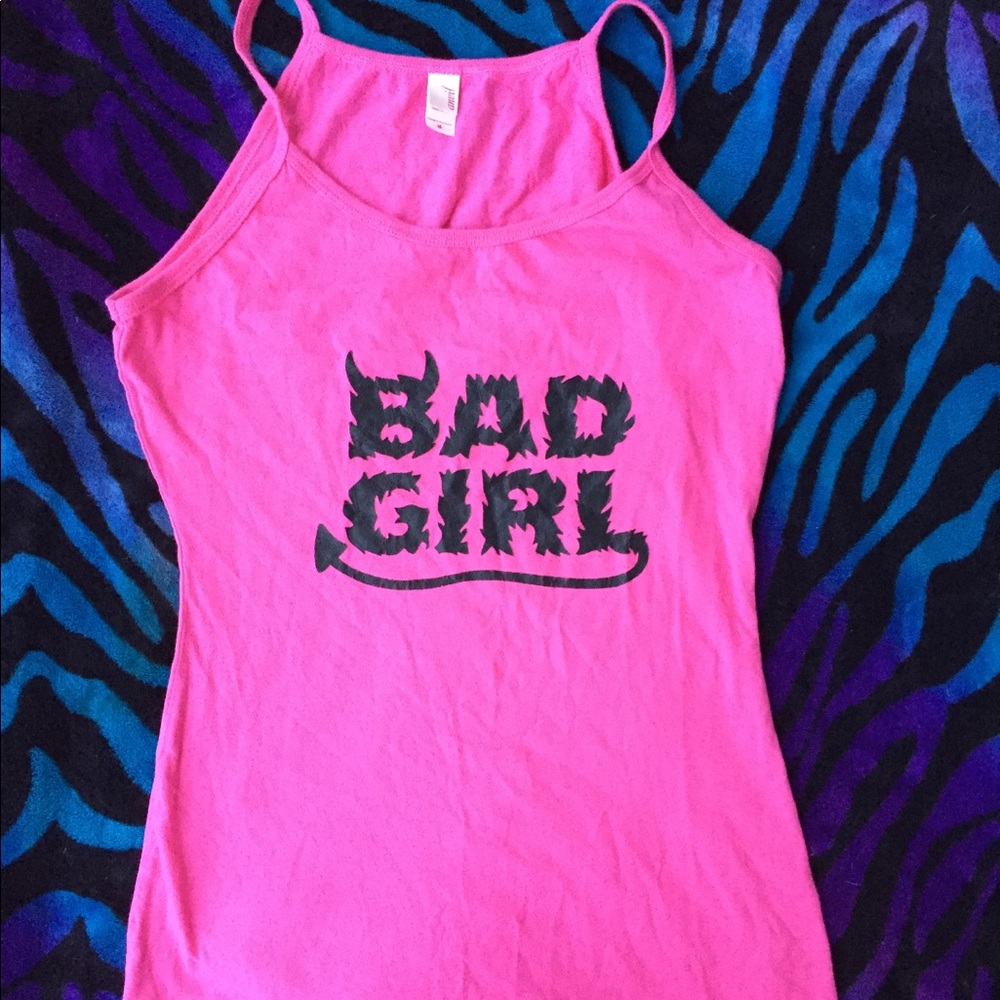 Anvil Hot Pink Bad Girl Devil Shirt